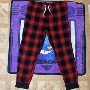 Red and black baggy Large plaid pajama pants